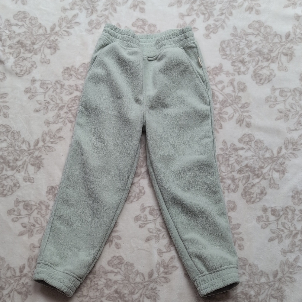Kuling Kids Cozy Fleece  Termal Joggers - Light Green